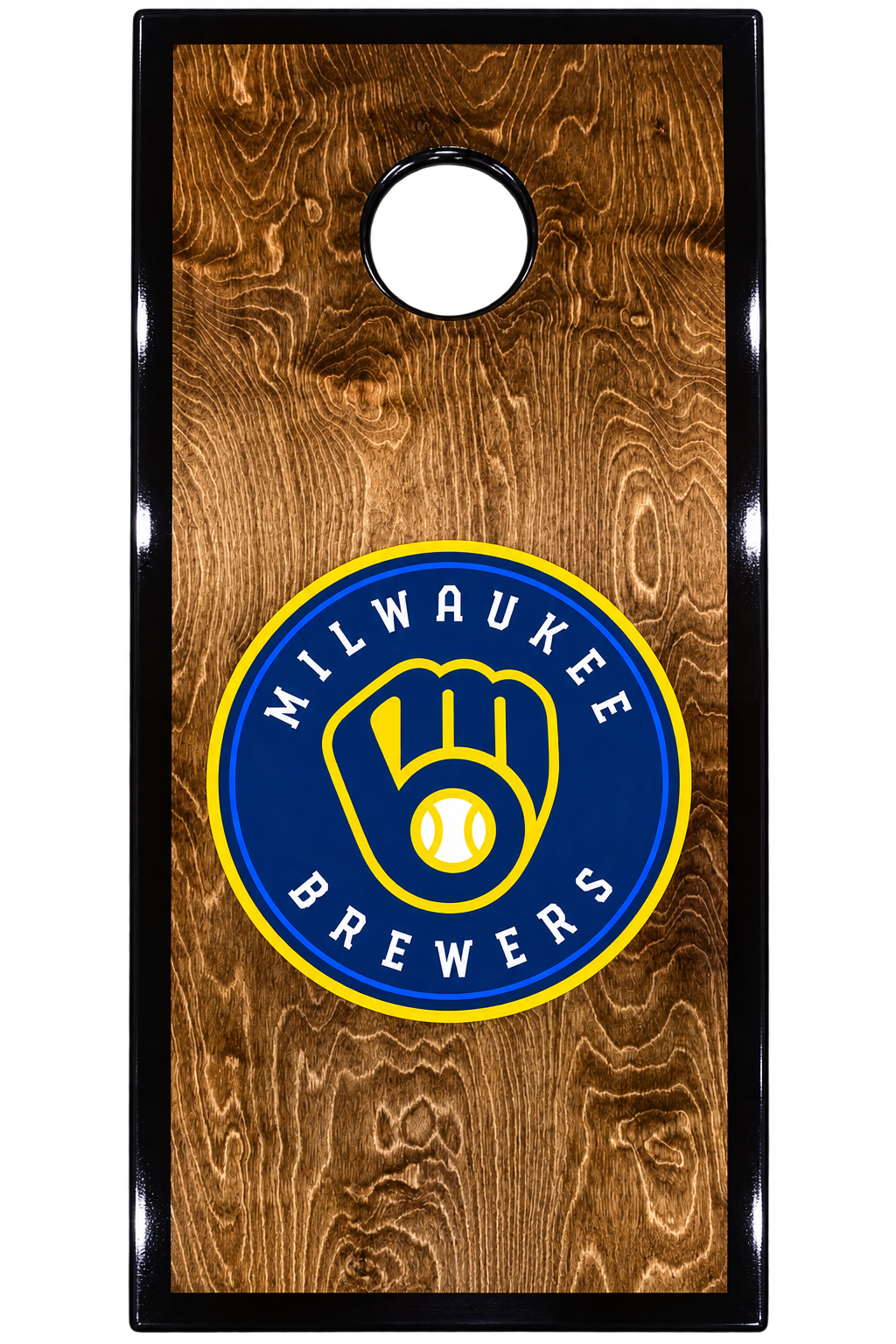 Milwaukee Brewers wood custom cornhole board