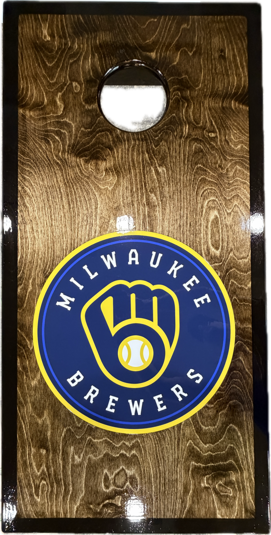 Custom Milwaukee Brewers cornhole board