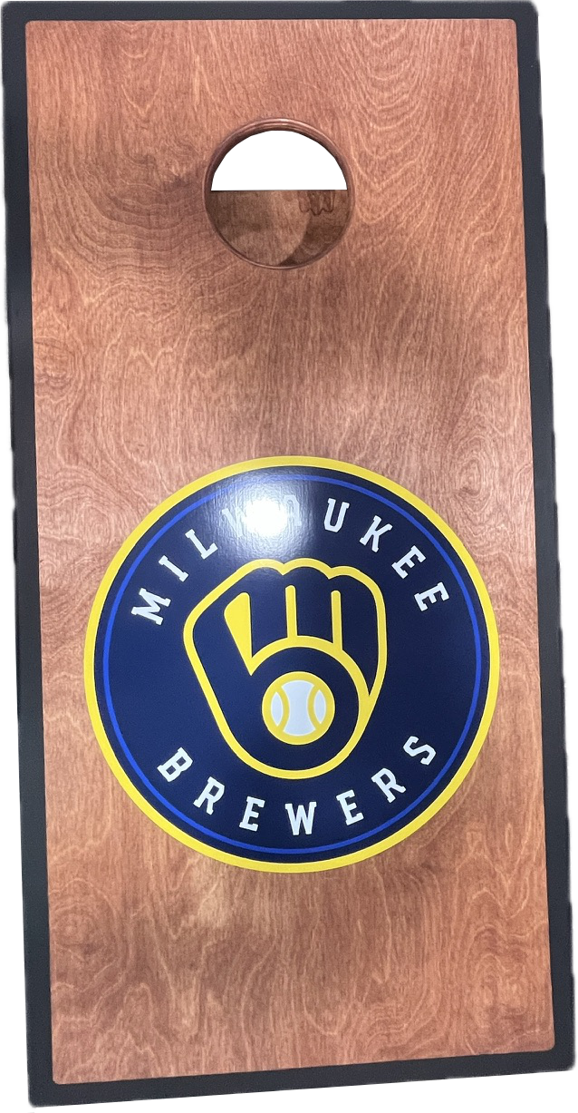 Milwaukee Brewers custom cornhole board